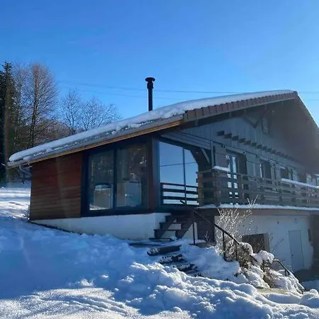 Chalet Charmant Renove Au Bord Du Lac St Point Montperreux Exterior foto